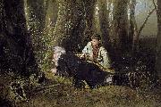 Vasily Perov The bird catcher painting